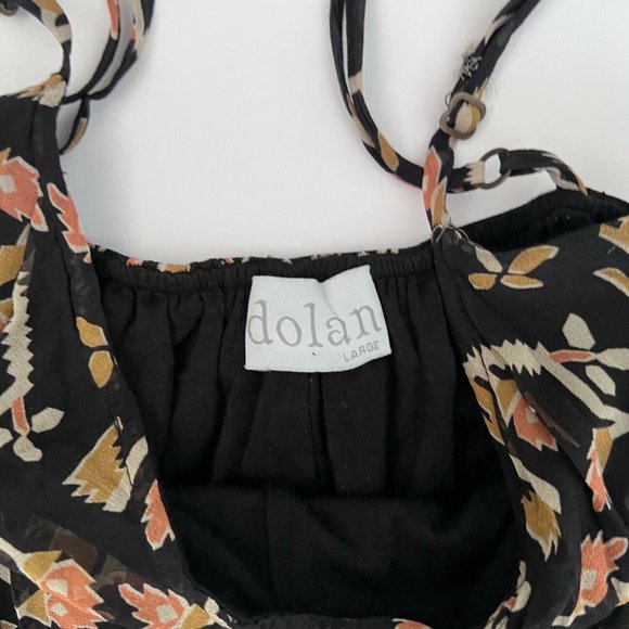 Anthropologie Dolan Sz L 100% Silk Black Rolakan Tapestry Print Romper Jumpsuit - Picture 5 of 9
